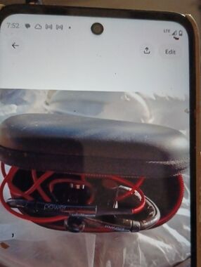 Powerbeats Portable Earbud Case with Red Wired Earbuds